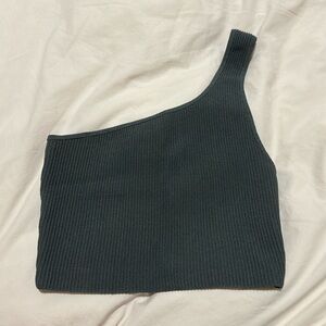 Babaton Sculpt Knit One-Shoulder Cropped Tank